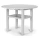 Geneva Distressed White Extendable Round Drop Leaf Dining Room Set
