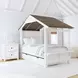 Lodge Cookies and Cream Twin Novelty Bed with Full Roof