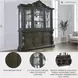 Maylee Dark Brown Buffet with Hutch