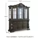 Maylee Dark Brown Buffet with Hutch