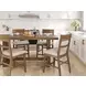 Cabalynn Oatmeal Upholstered Ladder Back Bar Stool Set of 2