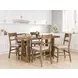 Cabalynn Oatmeal Upholstered Ladder Back Bar Stool Set of 2