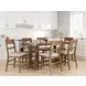 Cabalynn Oatmeal Upholstered Ladder Back Bar Stool Set of 2