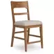 Cabalynn Oatmeal Upholstered Ladder Back Bar Stool Set of 2