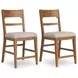 Cabalynn Oatmeal Upholstered Ladder Back Bar Stool Set of 2