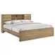Vega Natural Oak Melamine King Bookcase Bed