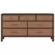 Verge Handcrafted Walnut and Cream Upholstered Panel Bedroom Set