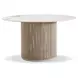Trellis Brown and Beige 54" Round Outdoor Dining Table