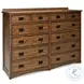Oak Park Mission 12 Drawer 64" Dresser