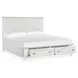 Harborwick White Dove King Storage Panel Bed