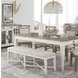 Americana Modern Cotton 49" Upholstered Counter Height Dining Bench