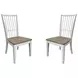 Americana Modern Cotton Spindle Back Dining Chair Set of 2
