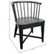 Americana Modern Black Barrel Back Dining Chair Set of 2
