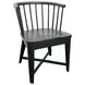 Americana Modern Black Barrel Back Dining Chair Set of 2