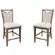 Americana Modern Cotton Upholstered Counter Height Chair Set of 2