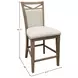 Americana Modern Cotton Upholstered Counter Height Chair Set of 2