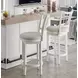 Americana Modern Cotton Spindle Back Swivel Bar Stool