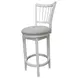 Americana Modern Cotton Spindle Back Swivel Bar Stool