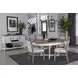 Americana Modern Cotton 48" Round Extendable Dining Table
