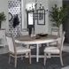 Americana Modern Cotton 48" Round Extendable Dining Table