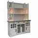 Americana Modern Cotton 66" Quartz Insert Buffet with Open Hutch