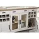Americana Modern Cotton 66" Quartz Insert Buffet with Open Hutch