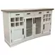 Americana Modern Cotton 66" Quartz Insert Buffet with Open Hutch