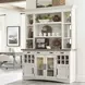 Americana Modern Cotton 69" Quartz Insert Buffet with Display Hutch