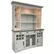 Americana Modern Cotton 69" Quartz Insert Buffet with Display Hutch