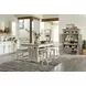 Americana Modern Cotton 72" Extendable Counter Height Dining Table