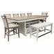 Americana Modern Cotton 72" Extendable Counter Height Dining Table