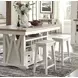 Americana Modern Cotton 72" Extendable Counter Height Dining Table