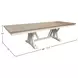 Americana Modern Cotton 88" Trestle Extendable Dining Table