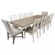 Americana Modern Cotton 88" Trestle Extendable Dining Table