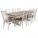 Americana Modern Cotton 88" Trestle Extendable Dining Table