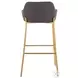 Daniella Charcoal Fabric And Gold Metal Bar Stool Set of 2