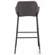 Daniella Charcoal Fabric And Black Metal Bar Stool Set of 2