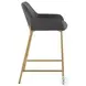 Daniella Charcoal Fabric And Gold Metal Counter Height Stool Set of 2
