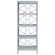 Danielle Painted Light Blue Decorative Back Rattan Etagere