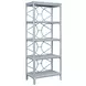 Danielle Painted Light Blue Decorative Back Rattan Etagere