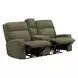 Traxton Jasper Moss 79" Zero Gravity Triple Power Reclining Loveseat with Tilt Console and USB Charging