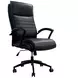 DC-370 Smooth Black Leather Desk Chair