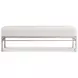Aventura Frosted Nickel Upholstered Bench