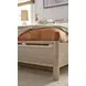 Sunset Cove Sanibel Brown and Cream California King Upholstered Panel Bed