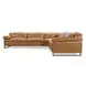 Jericho Rich Toffey Brown Leather 5 Piece Modular Power Reclining Sectional with Power Headrest