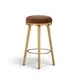 Oodle Bronze Performance Vegan Mohair Upholstered Bar Stool