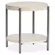 Jennings Edgecomb Gray and Weathered Antique Nickel Round End Table