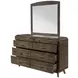 Rex Walnut Rectangular Dresser Mirror