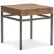Collins Nocino and Black Oxide Square Side Table