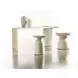 Antibes Pumice Pedestal Side Table